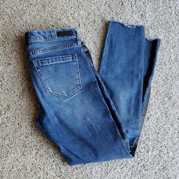 Blank NYC Women's Cropped Skinny Classique Metallic Side Stripes Jeans  Size 26 - Picture 11 of 13